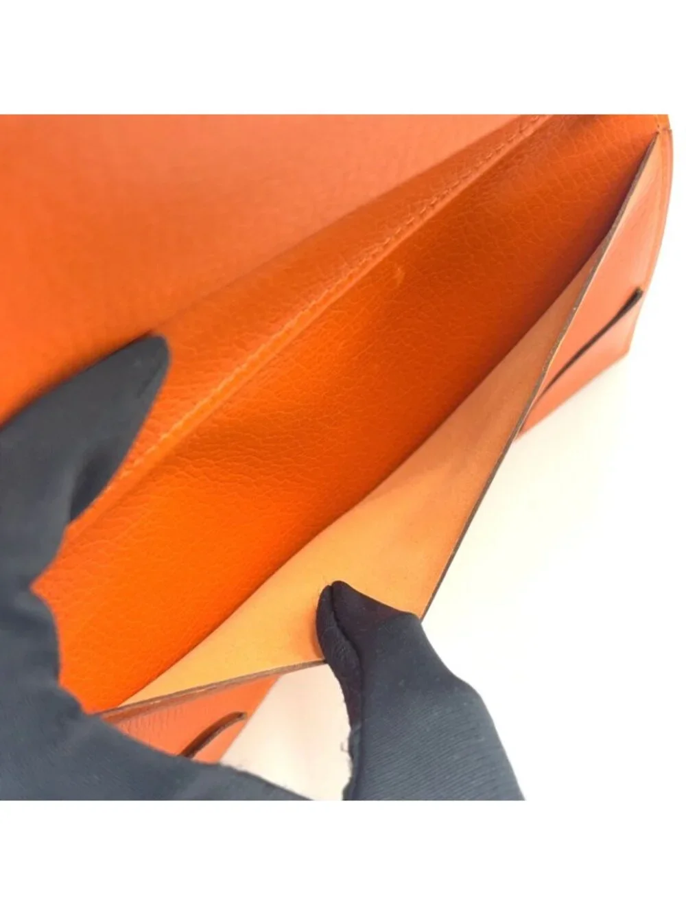 Hermes Adage Agenda Cover Globe Trotter Leather Orange Red Silver